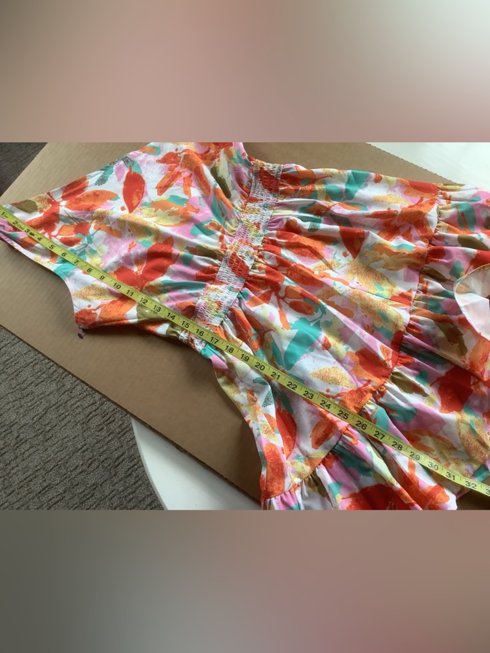 Cupshe One Shoulder Floral Swim Cover Up Dress Ruffle Hem Size M - Picture 8 of 9